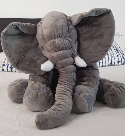 Baby Elephant Pillow Color : Grey|Pink|Purple